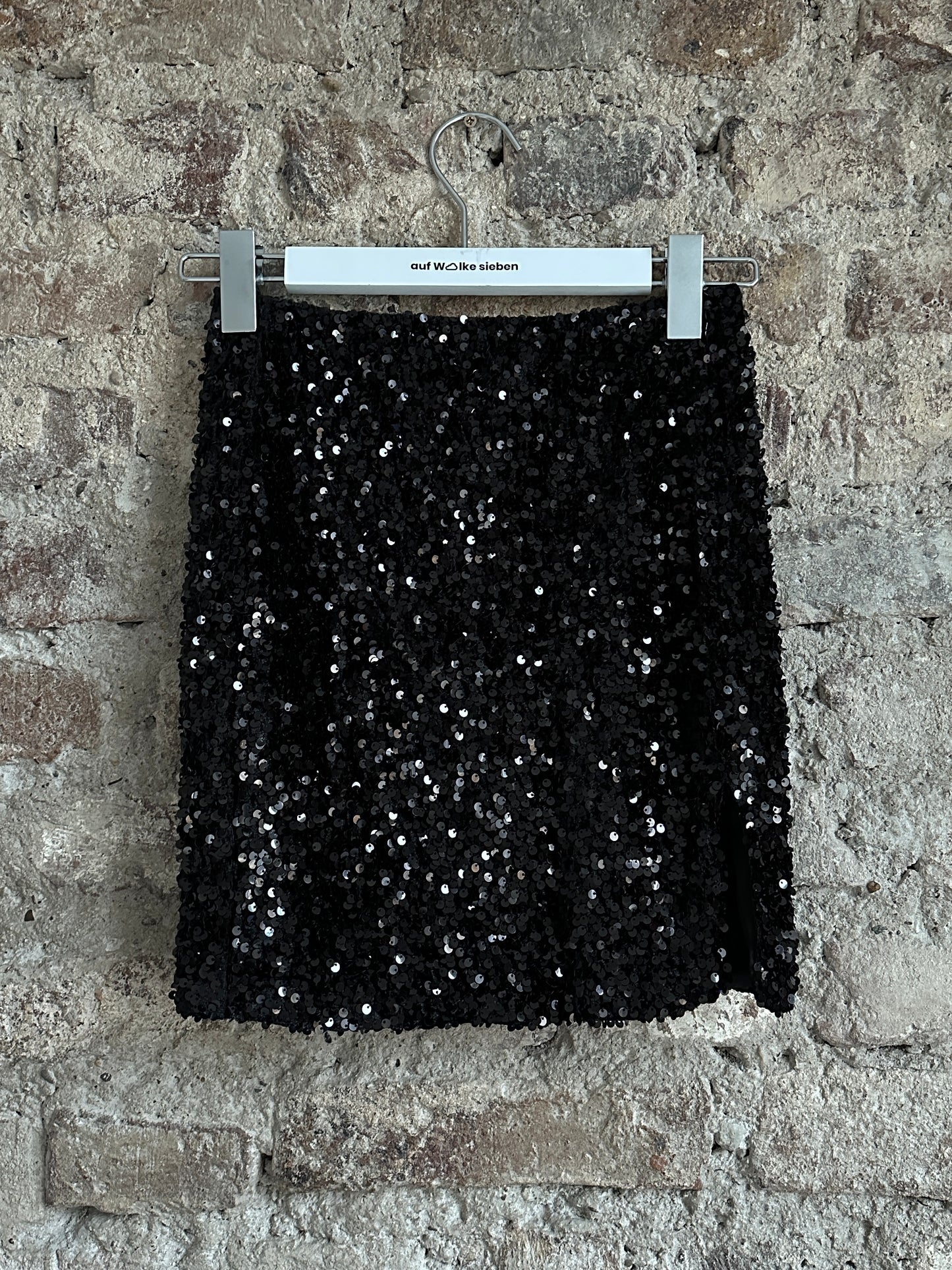 PAILETTEN MINI SKIRT BLACK