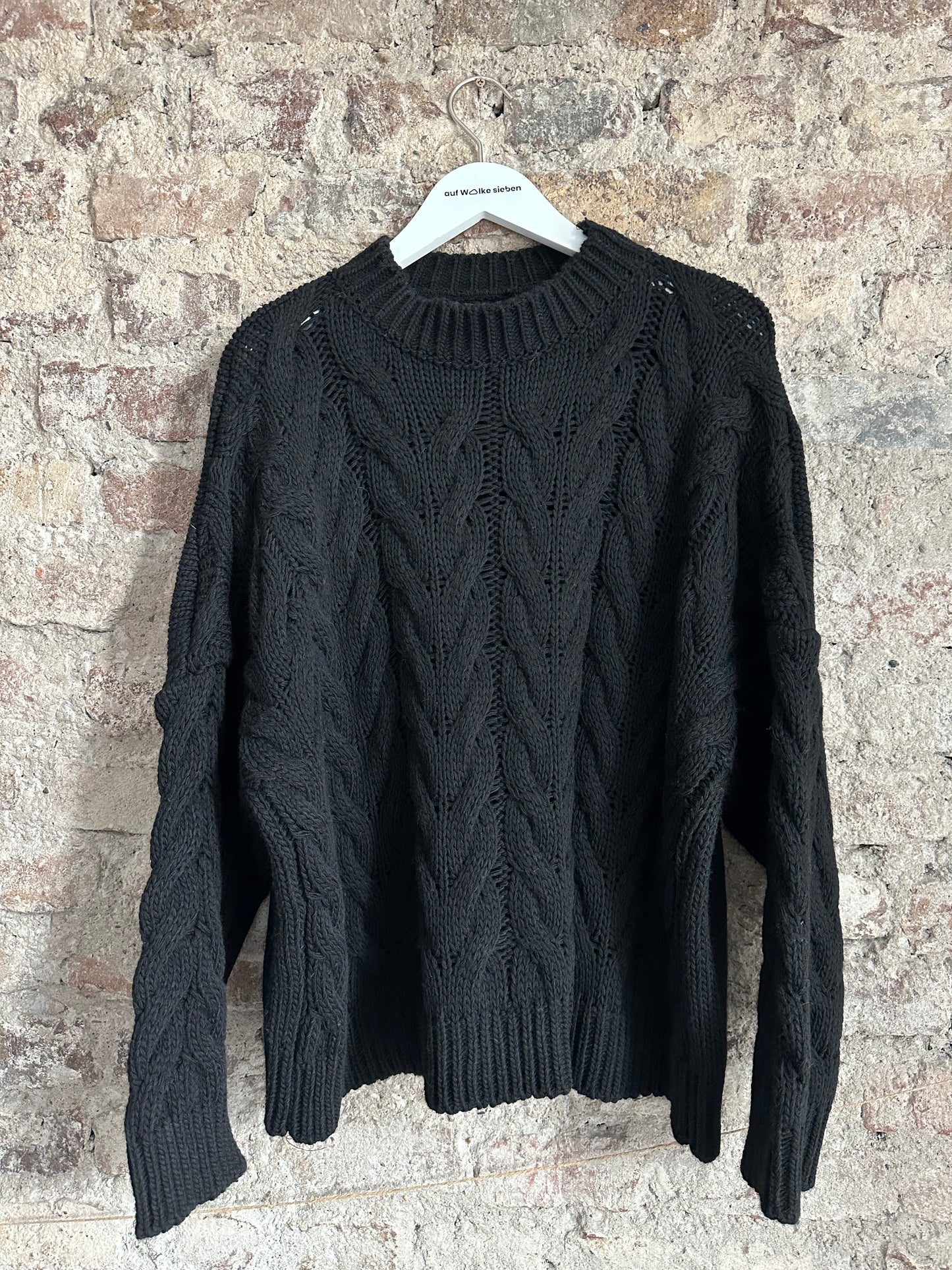 BRAIDED PULLOVER BLACK