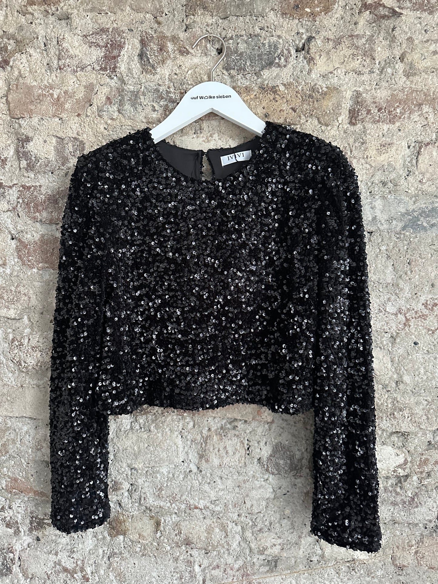 PAILETTEN LONGSHIRT BLACK