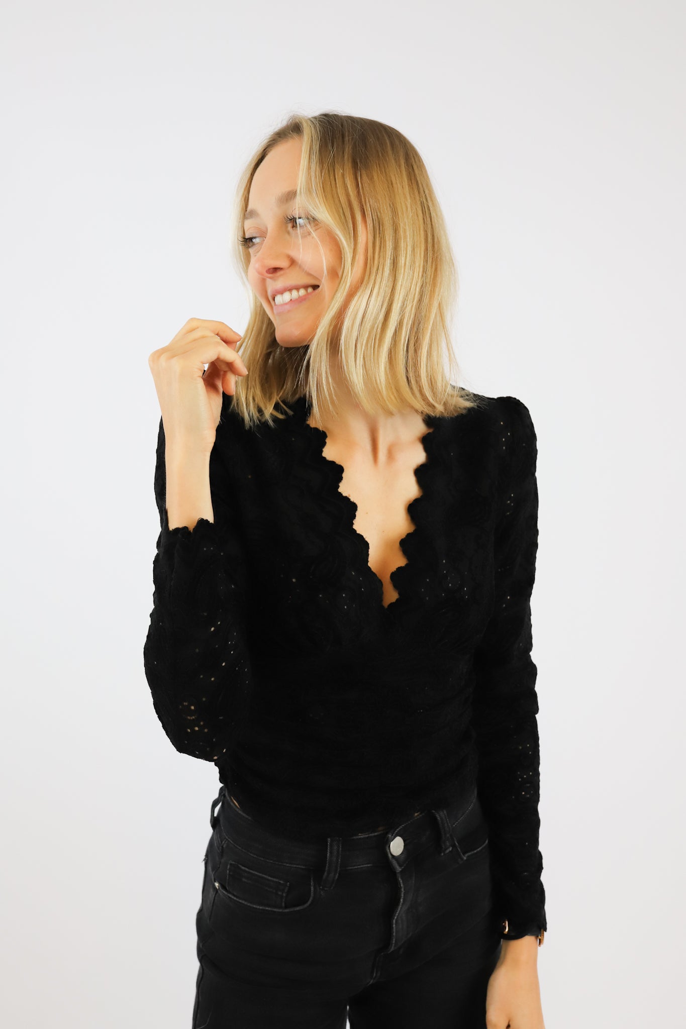 PAISLEY LONGSHIRT BLACK