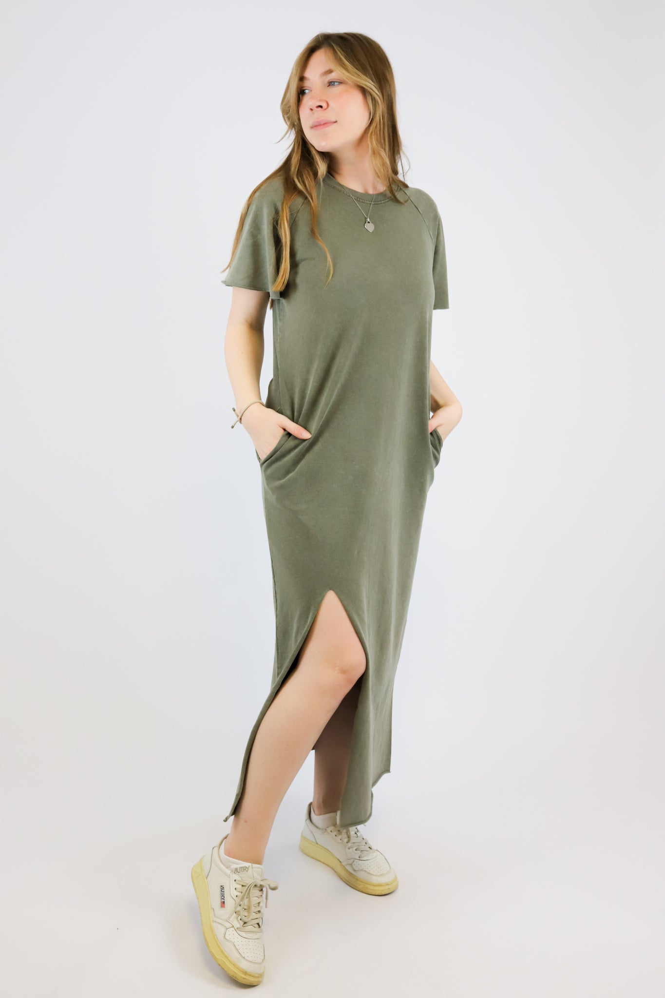 JERSEY DRESS KHAKI
