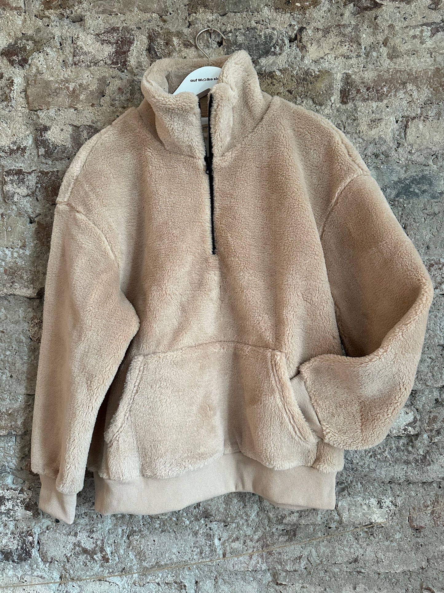 ZIP TEDDY PULLOVER BEIGE