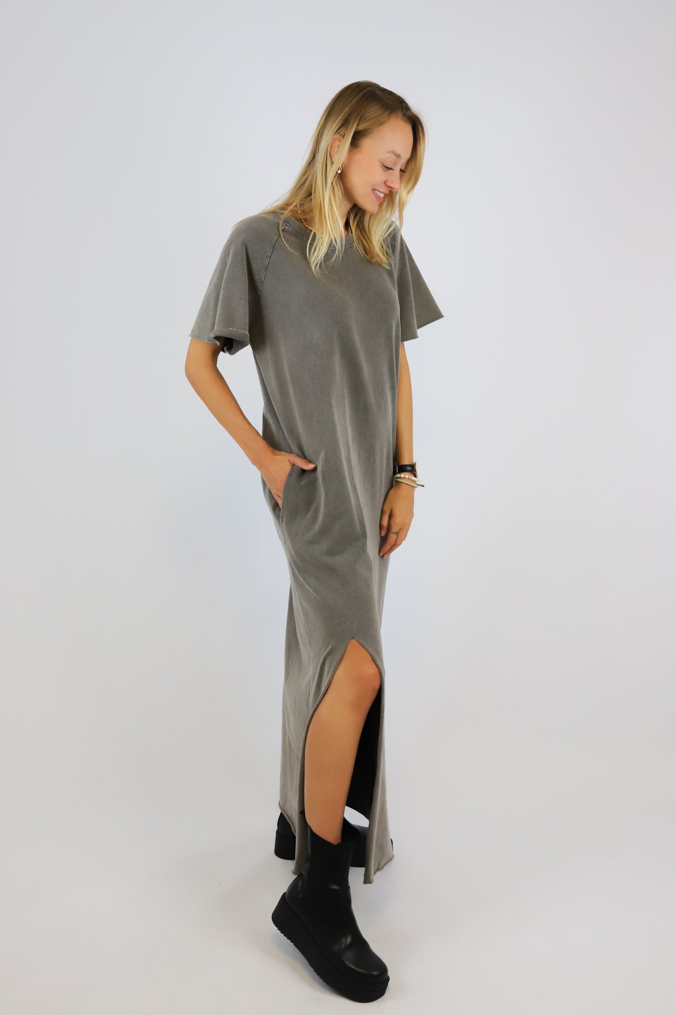 JERSEY DRESS GREY