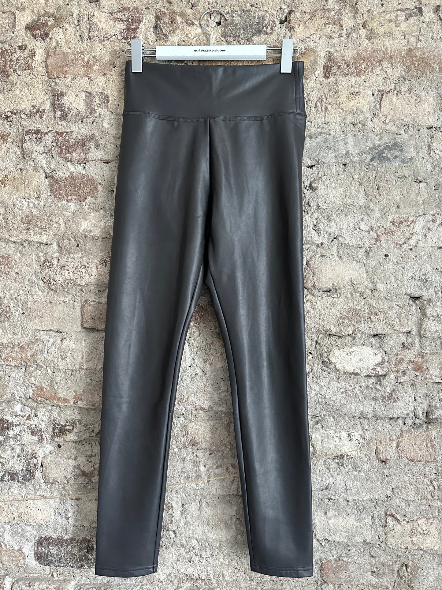 VEGAN LEATHER LEGGINGS ANTHRAZIT