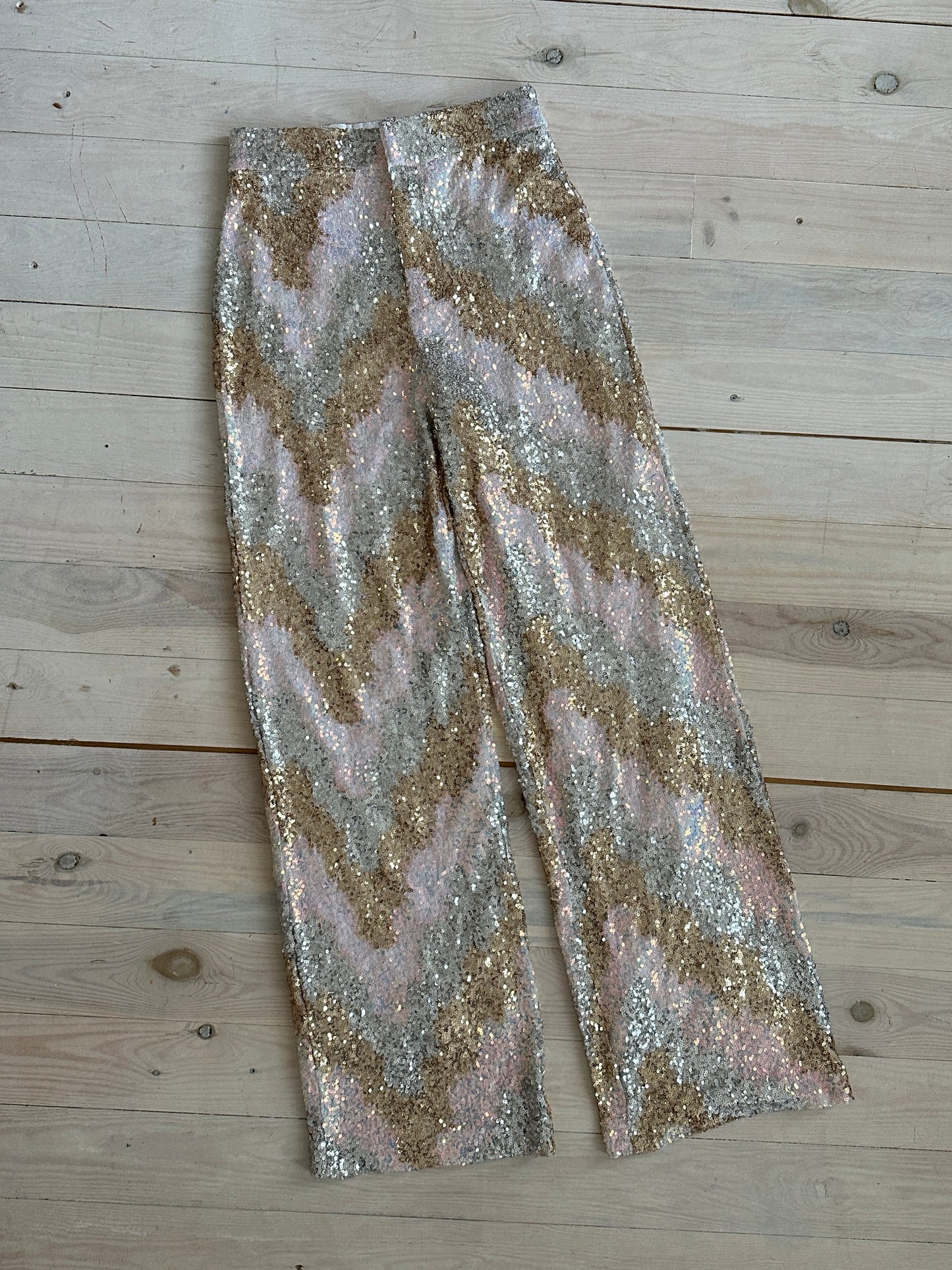 SEQUIN TROUSERS GOLD