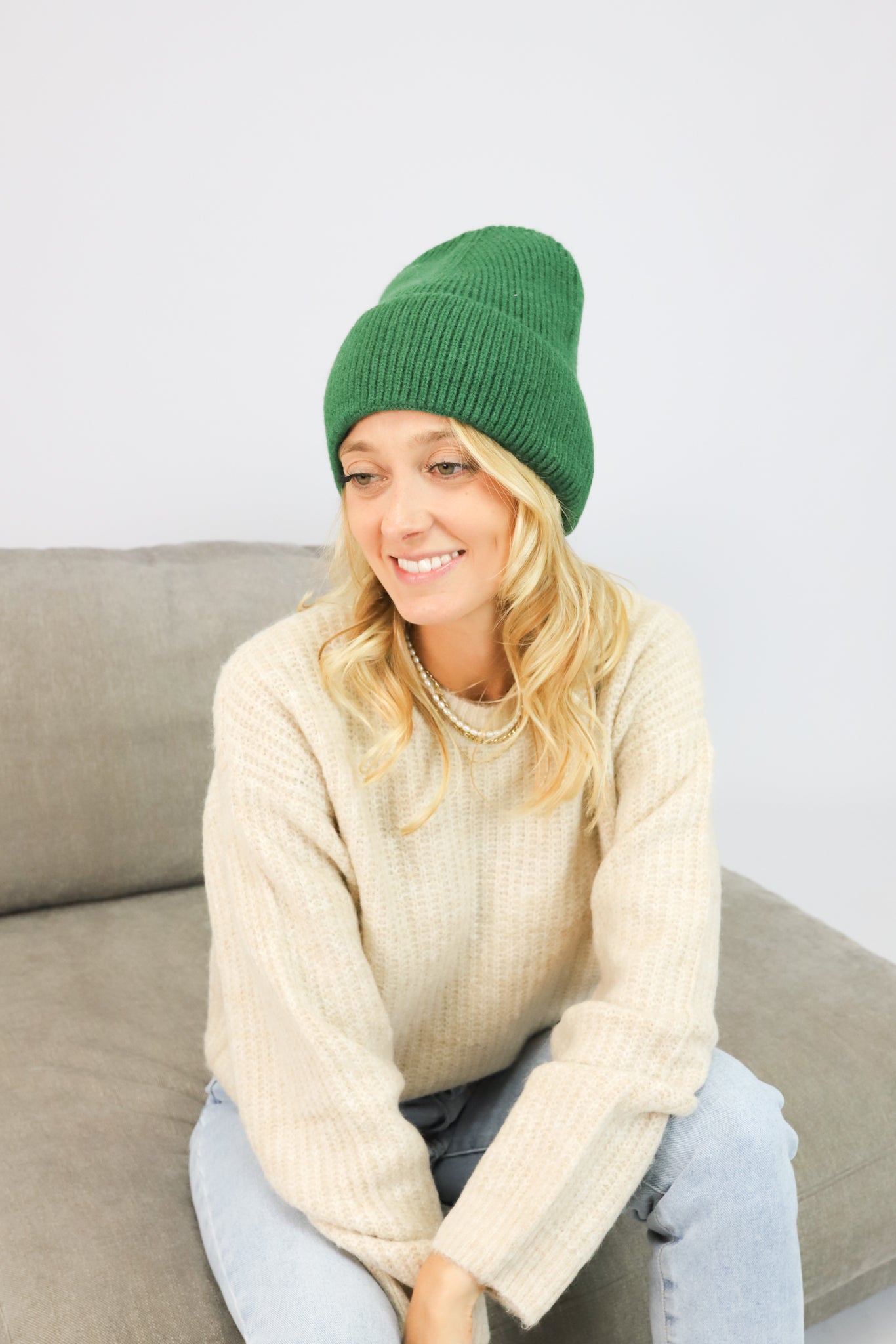 ZABA BEANIE DARKGREEN
