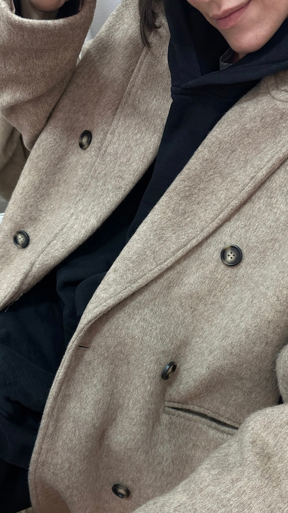 WOOL COAT TAUPE