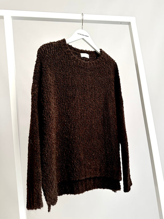 TEXTURE PULLOVER BROWN