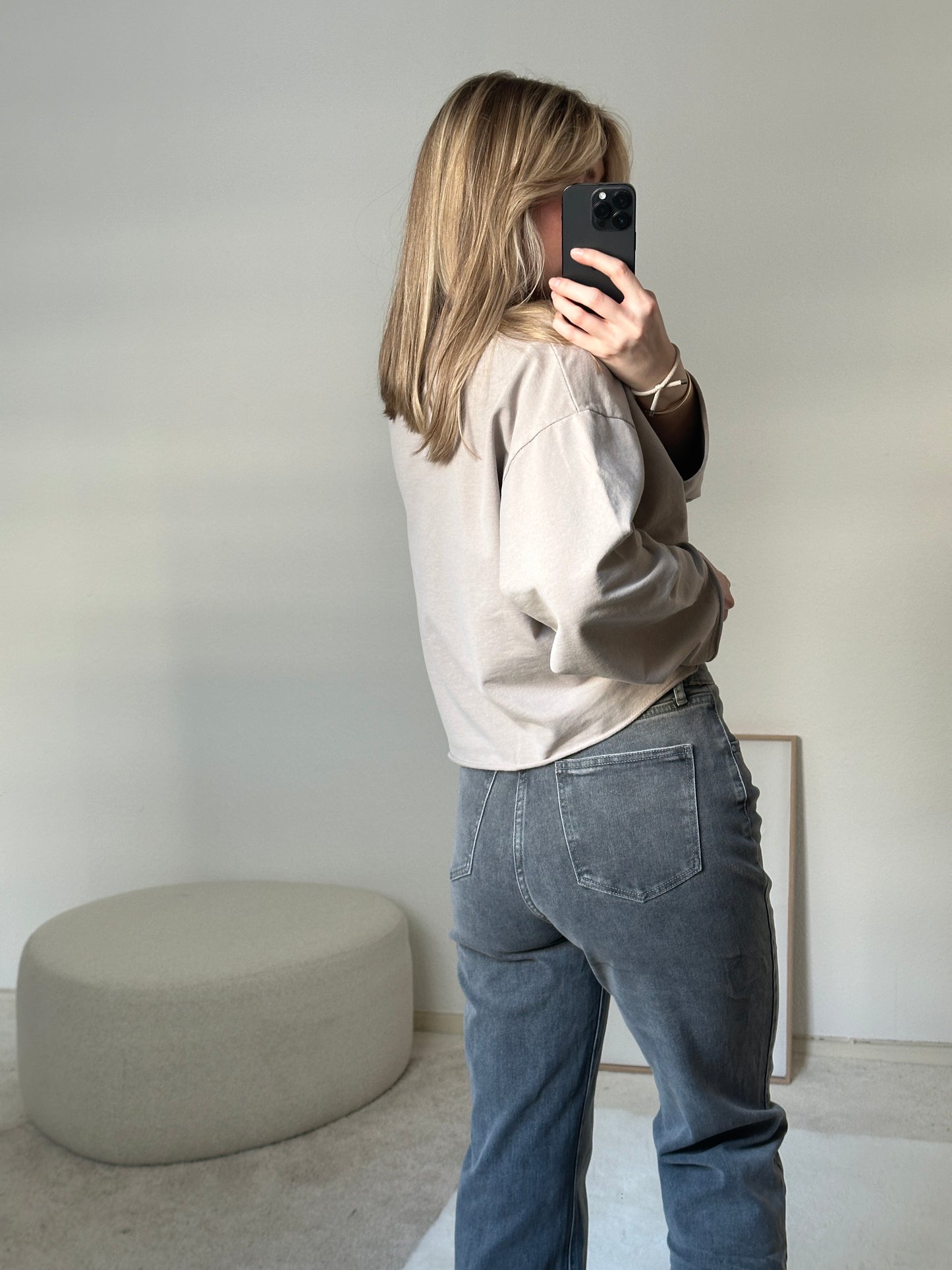 EXTRA LONG STRAIGHT JEANS GREY