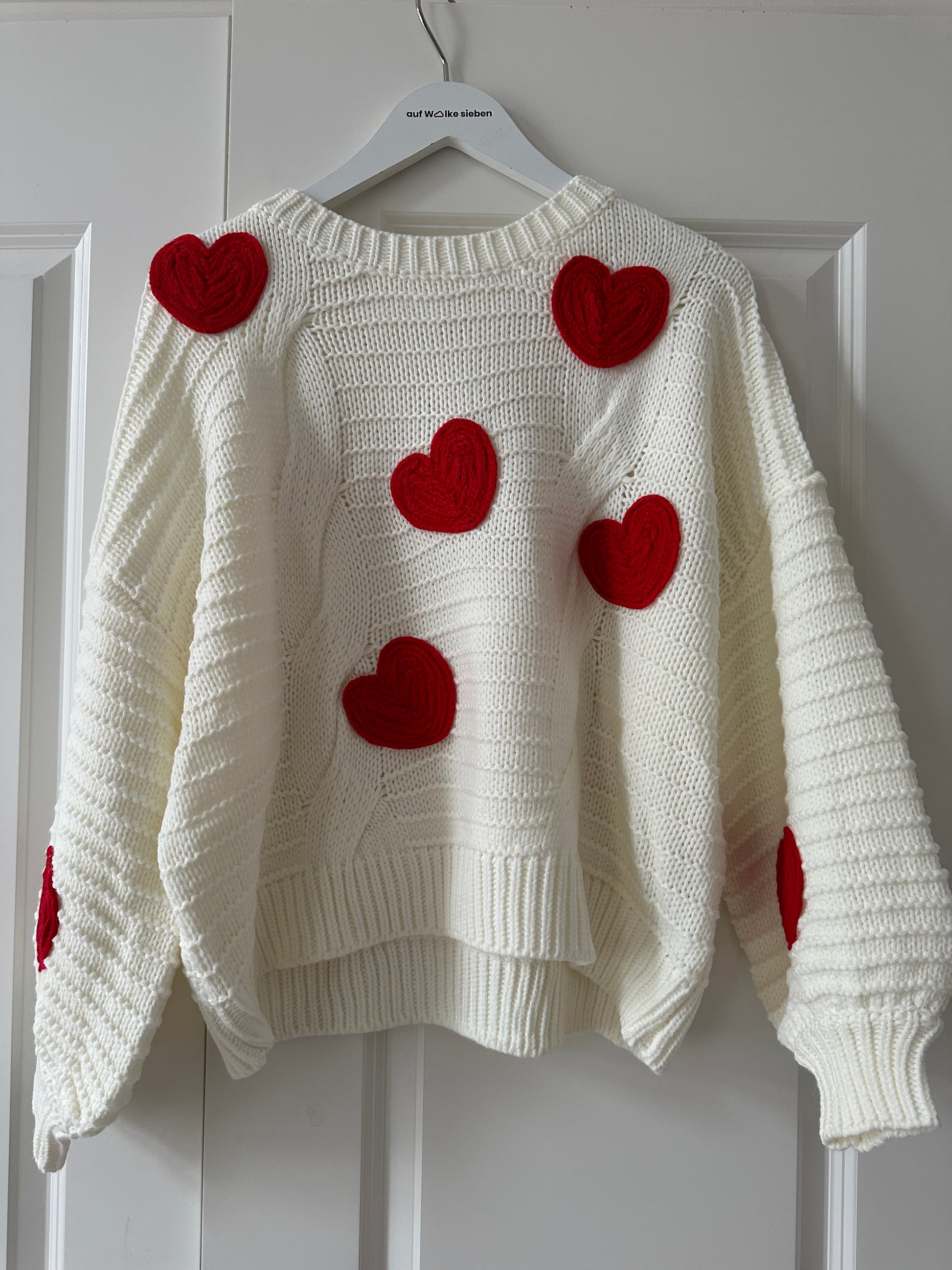 Pullover heart red 