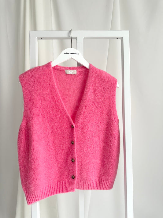 KNIT VEST BUBBLEGUM