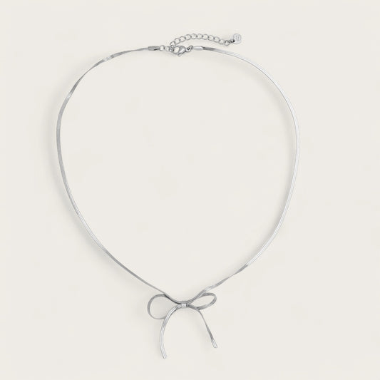 BOW NECKLACE SILBER