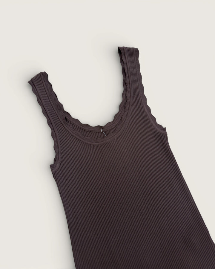 FEINRIPP TOP BROWN