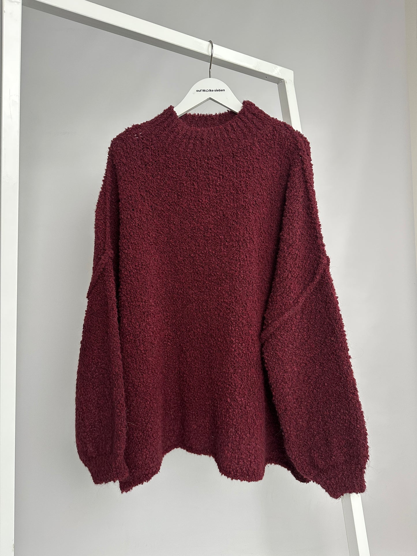 WIDE TEXTURE PULLOVER BORDEAUX