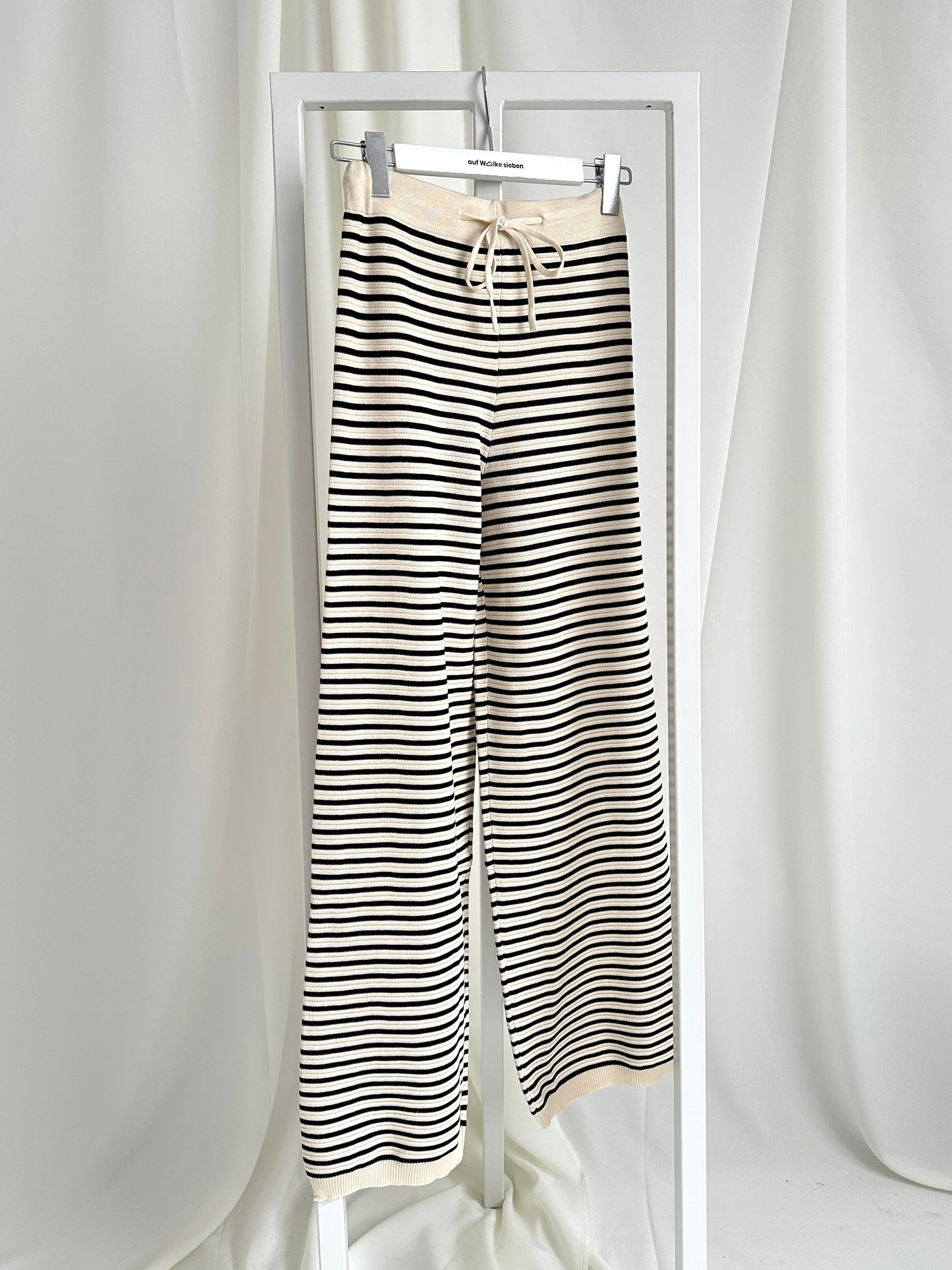 TROUSERS BEIGE/ BLACK STRIPES