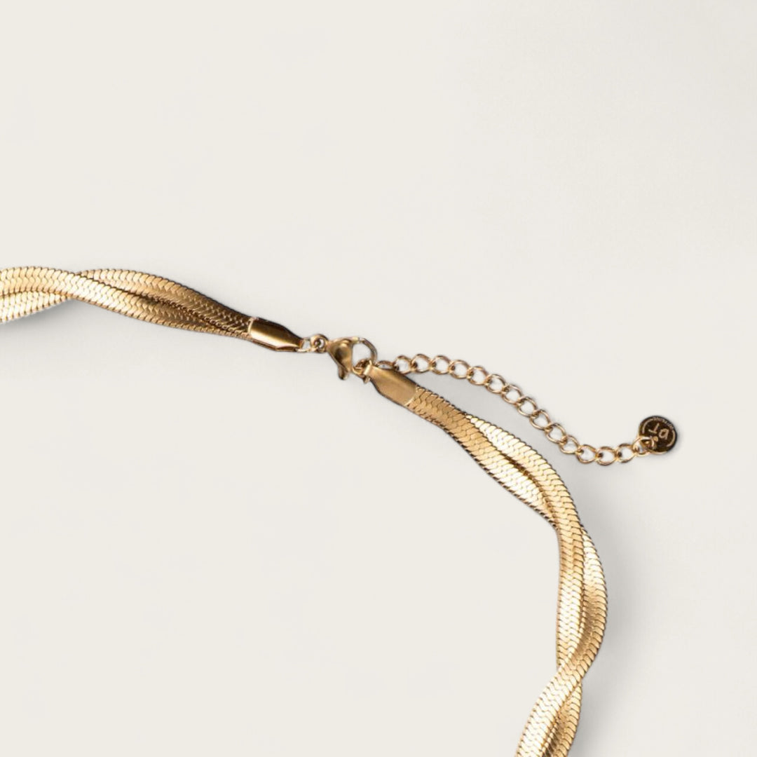 BRAIDED NECKLACE GOLD