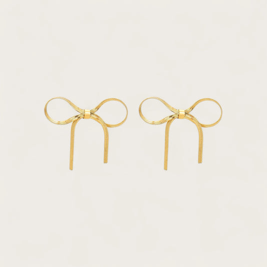 BOW EARRINGS GOLD