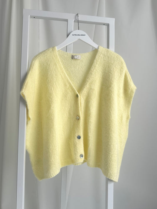 KNIT OVERSIZE VEST YELLOW