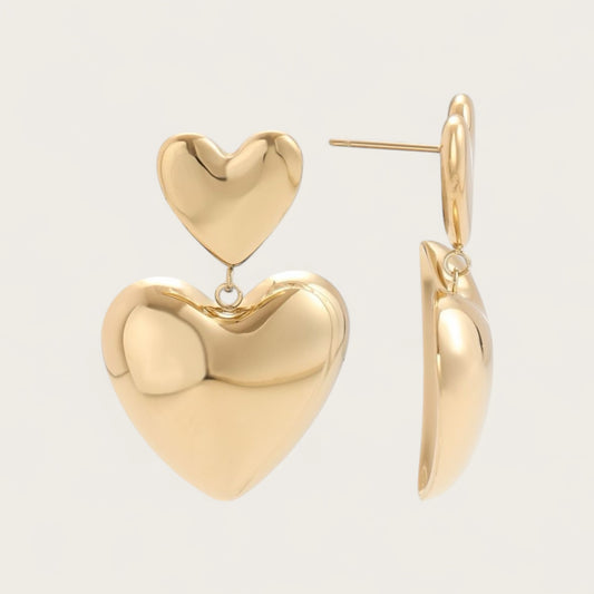 HEART EARRING GOLD