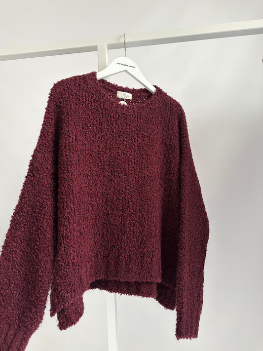 TEXTURE PULLOVER BORDEAUX