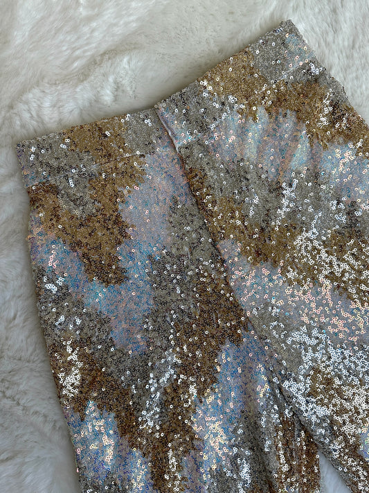 SEQUIN TROUSERS GOLD