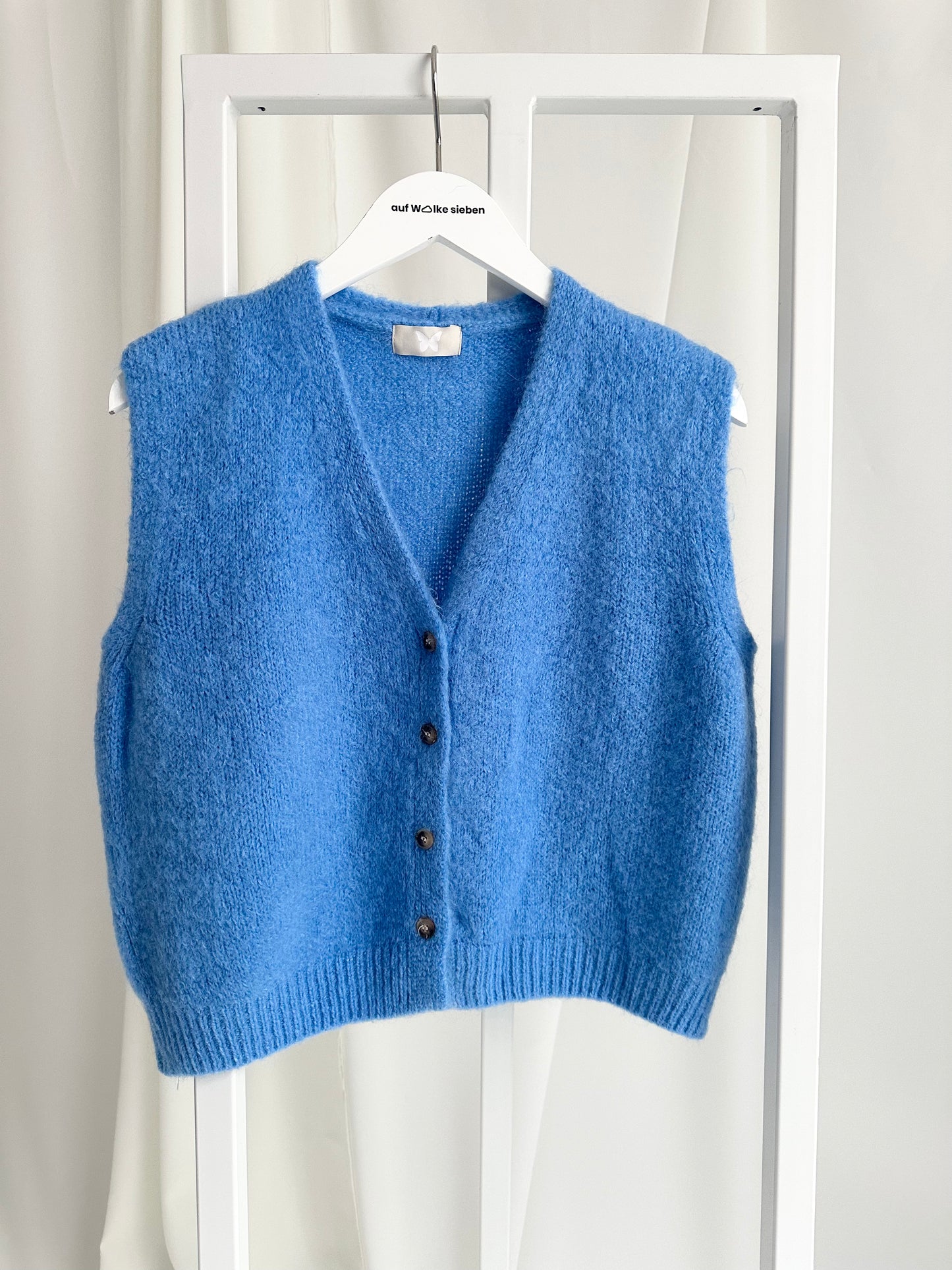 KNIT VEST BLAU