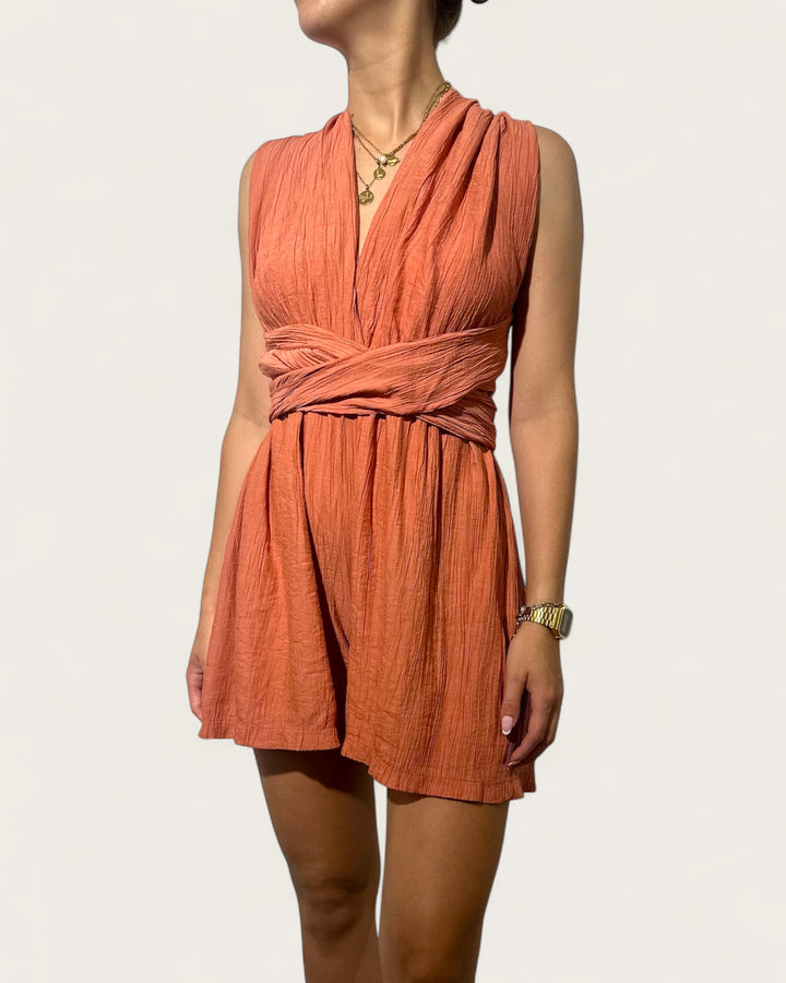 WICKEL PLAYSUIT RUST