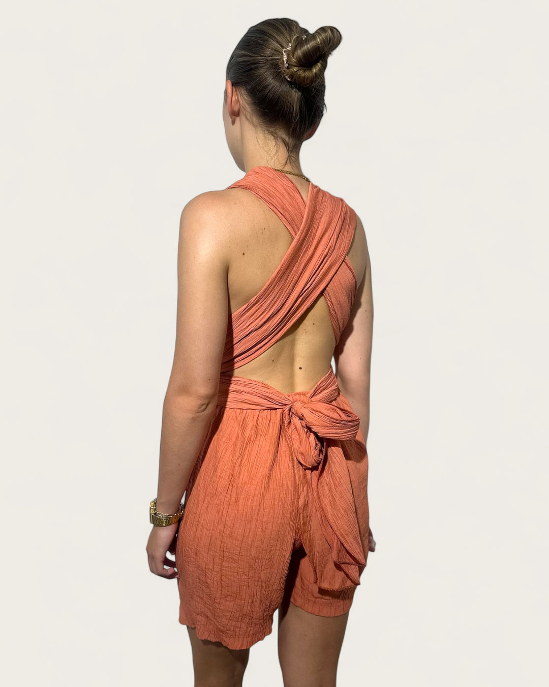 WICKEL PLAYSUIT RUST