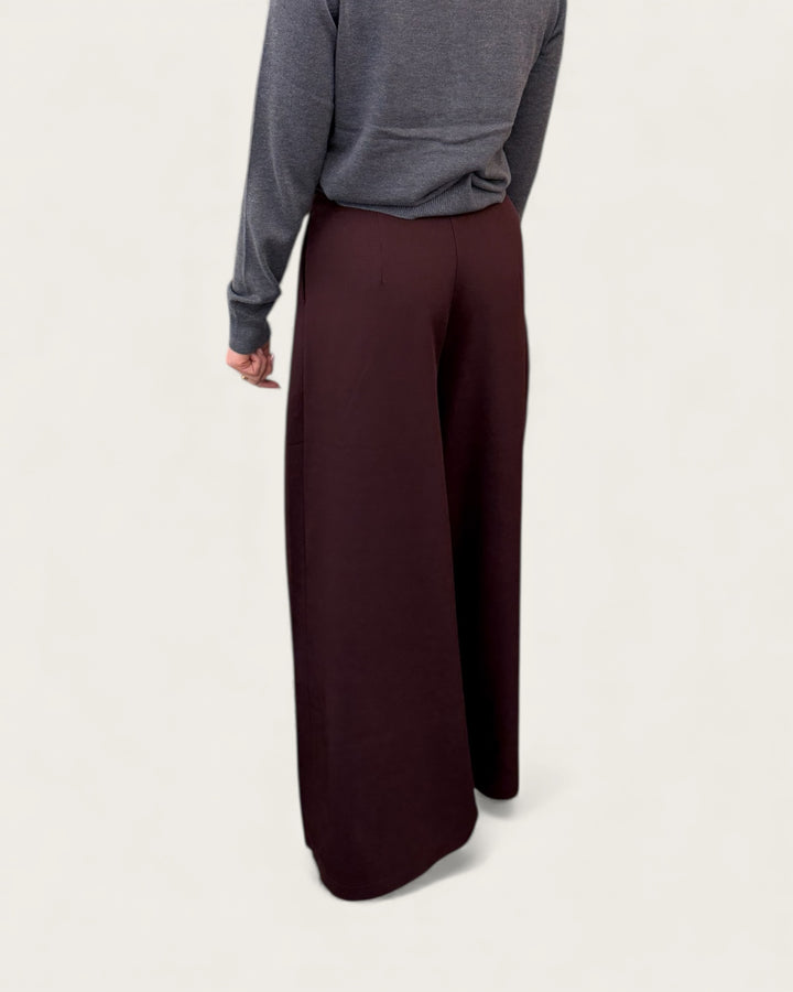 WIDE PANTS PLUM