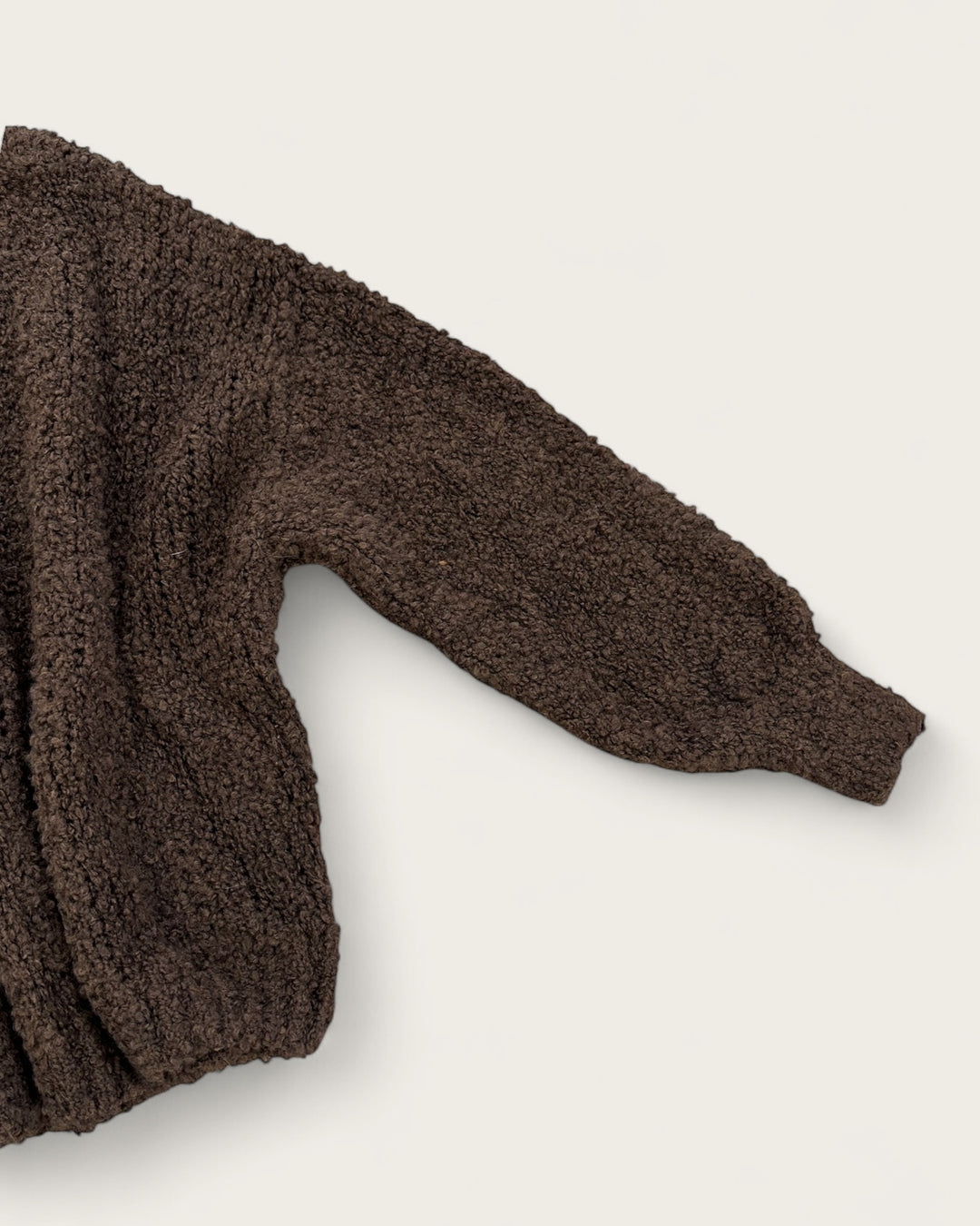 TEXTURE V PULLOVER BROWN