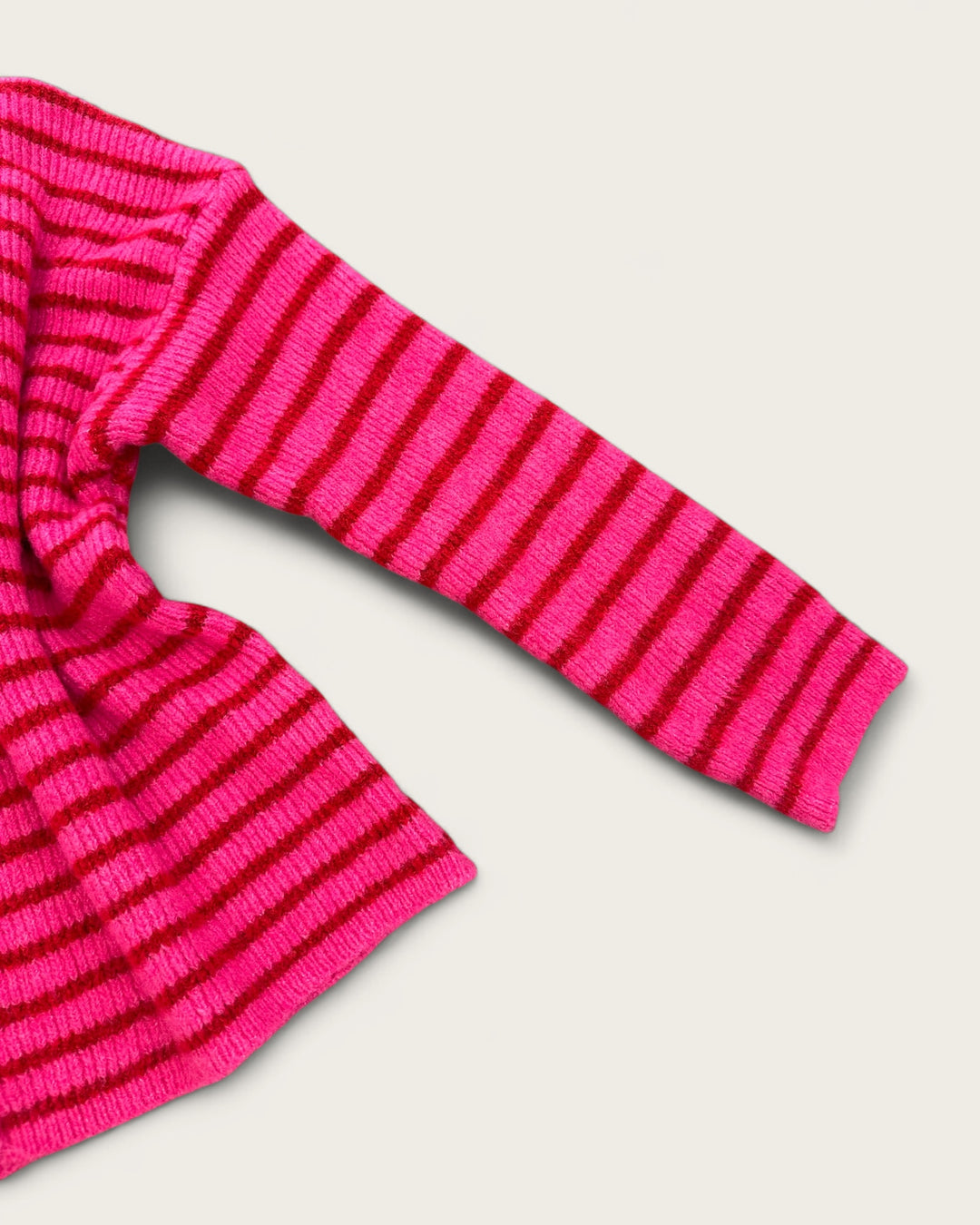 STRIPES CARDIGAN BERRY