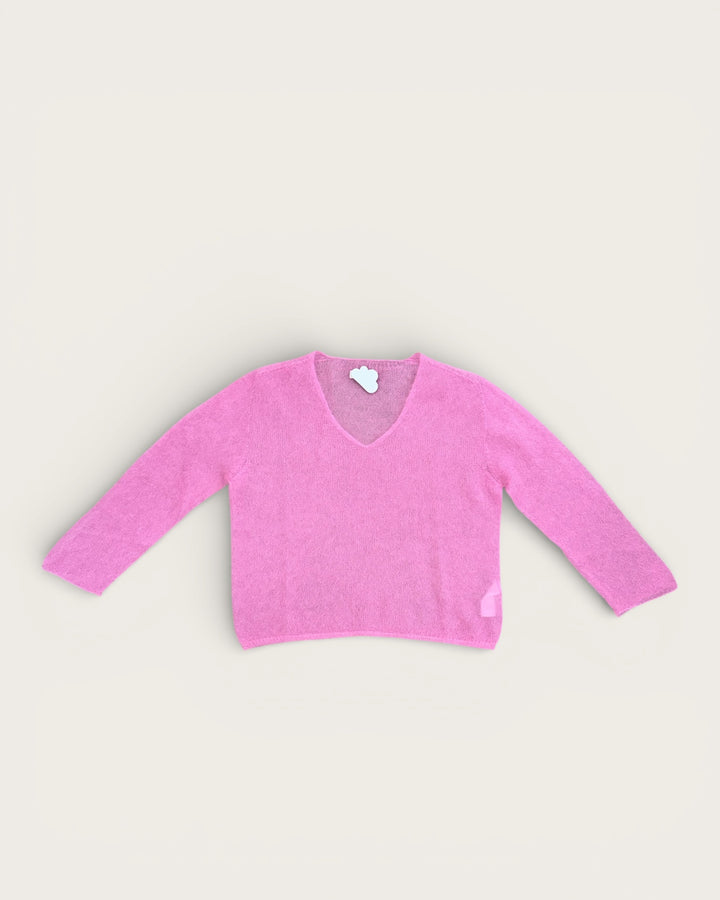 LIGHT MOHAIR VNECK PINK