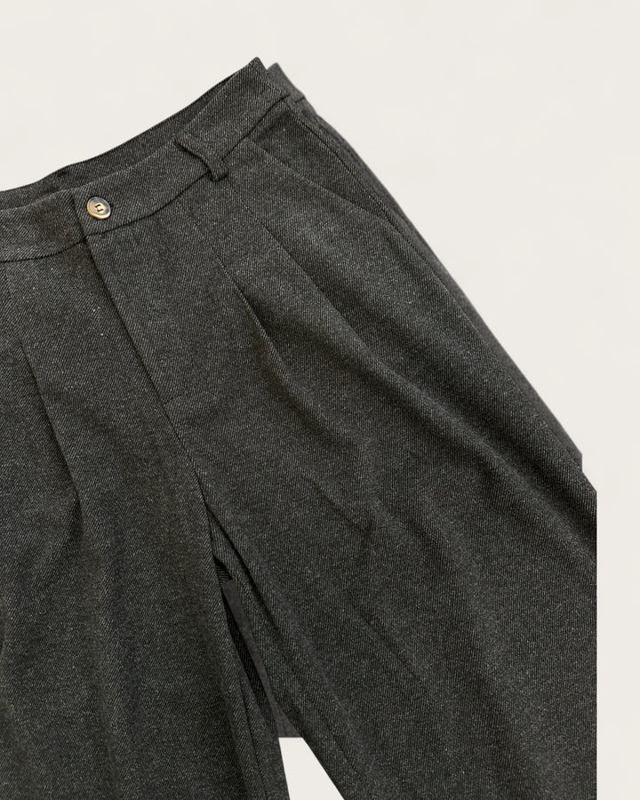 WOOL PLATED TROUSERS