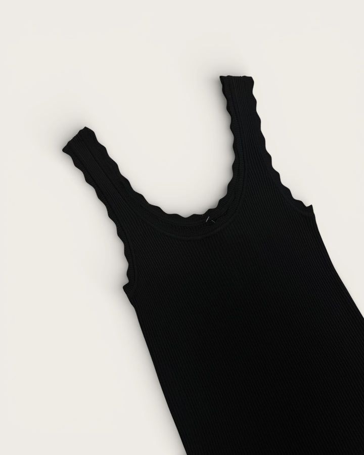 FEINRIPP TOP BLACK