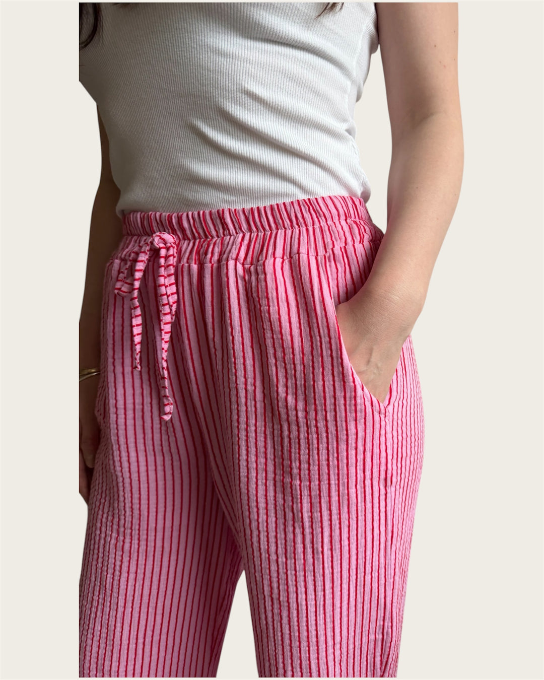 SUMMER COTTON STRIPES RED