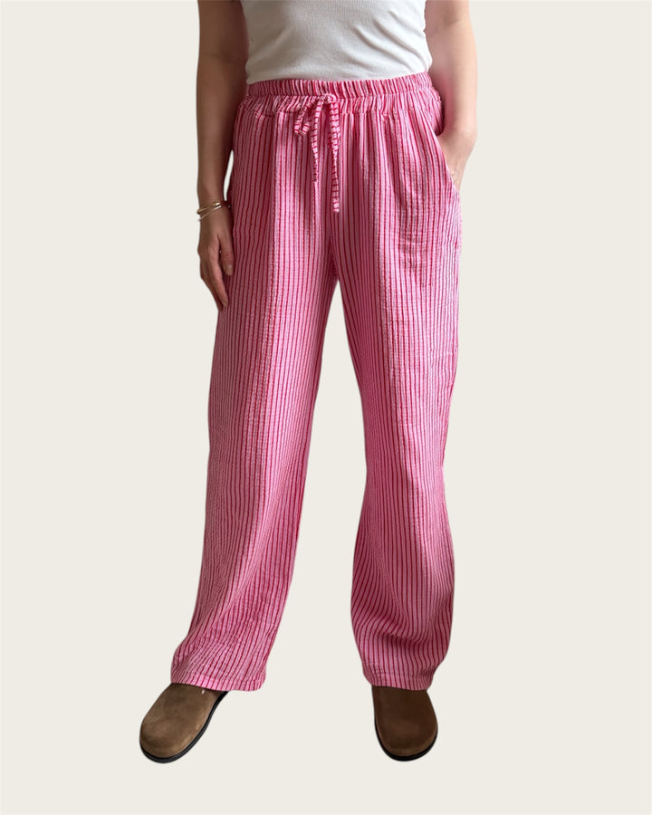 SUMMER COTTON STRIPES RED