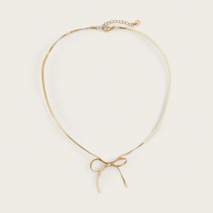 BOW NECKLACE GOLD