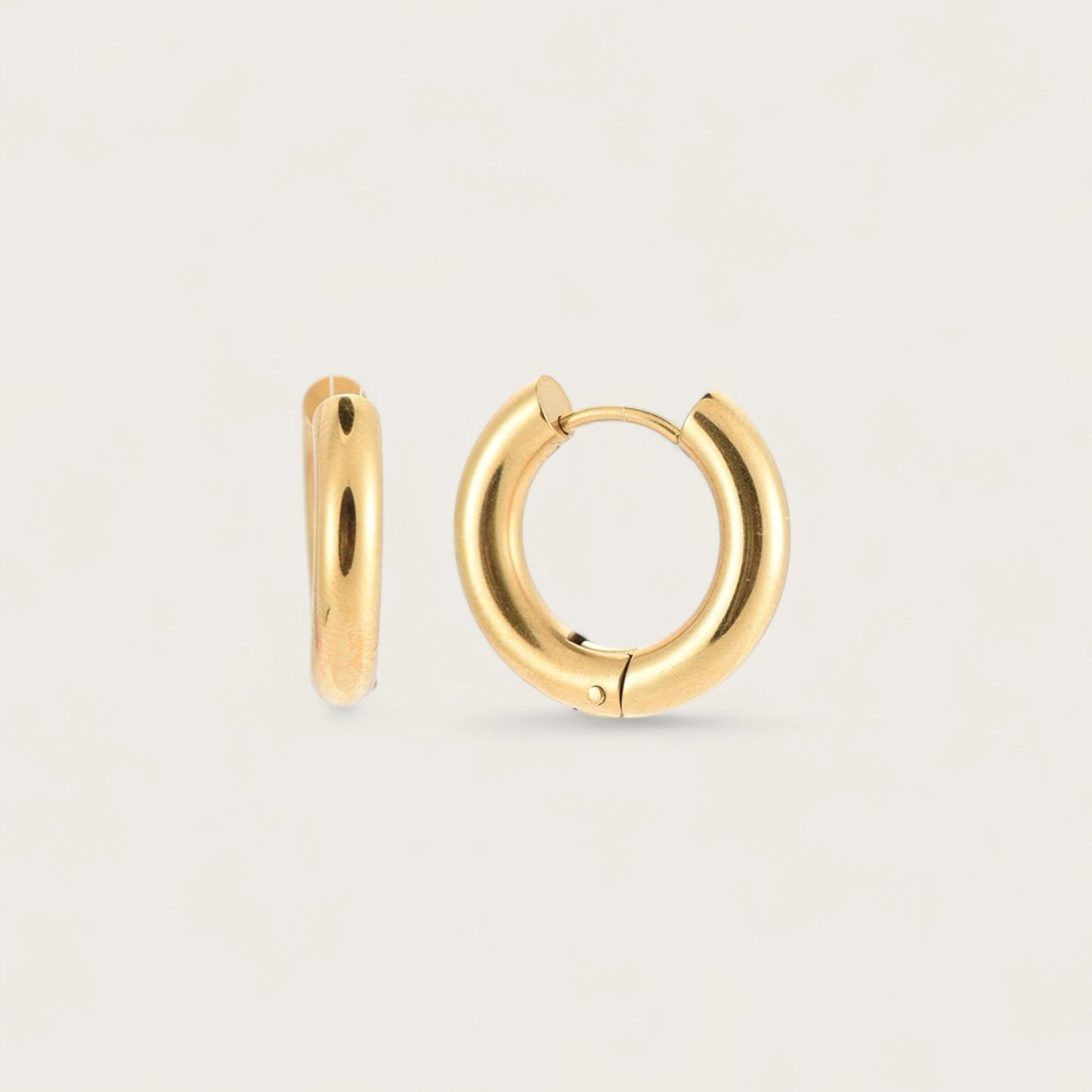 BASE HOOPS MEDI GOLD