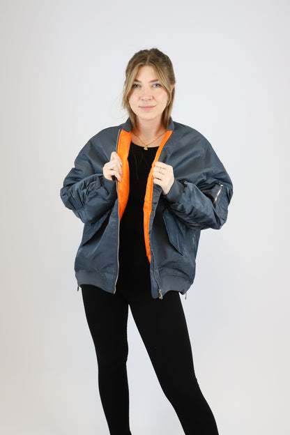 BOMBER JACKET BLAU