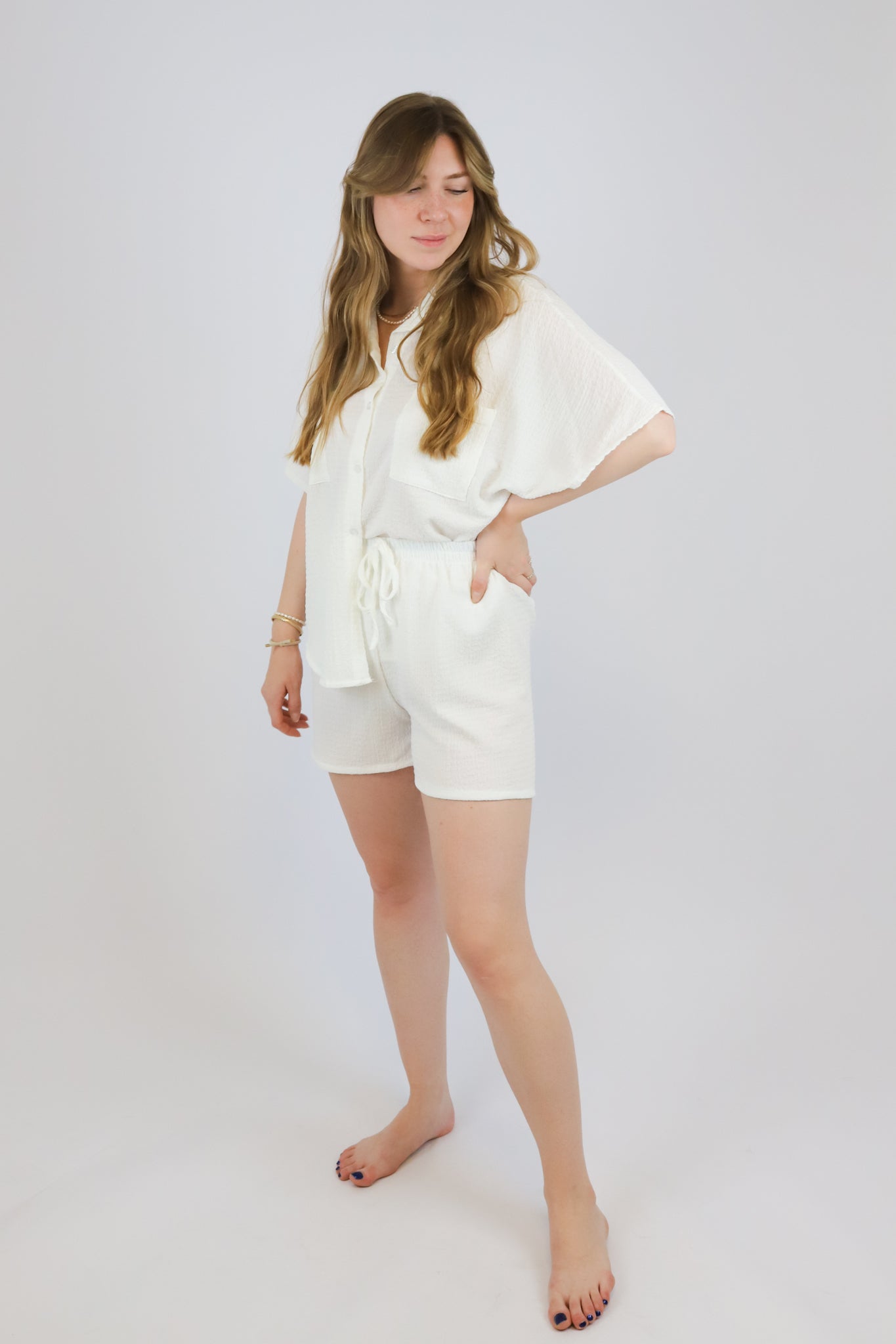 GAIL SET SHORT WHITE