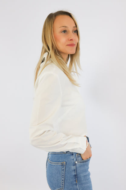 ELONIE CROPPED BLOUSE WHITE
