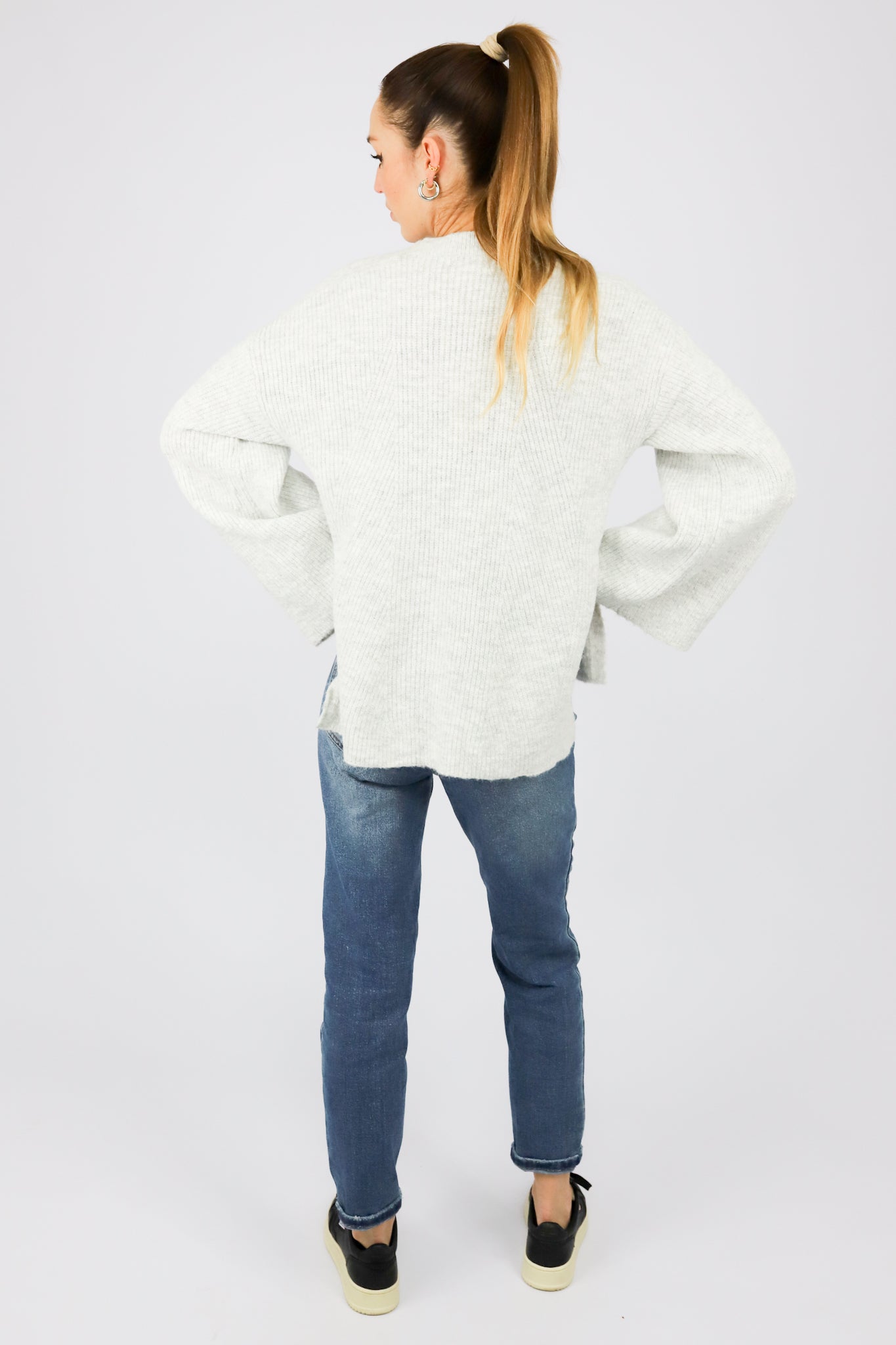 ALARA PULLOVER GREY – aufwolkesieben