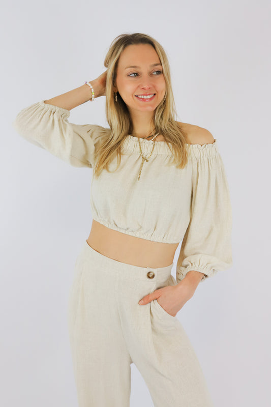 ENRIKE CROPTOP BEIGE