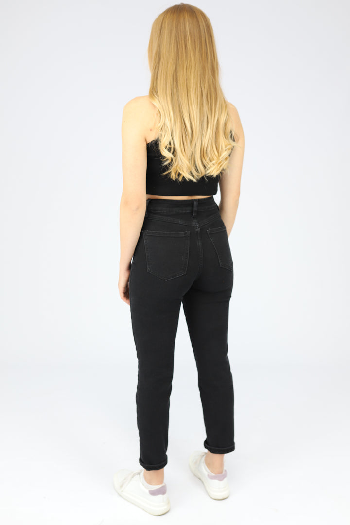 MOM JEANS BLACK